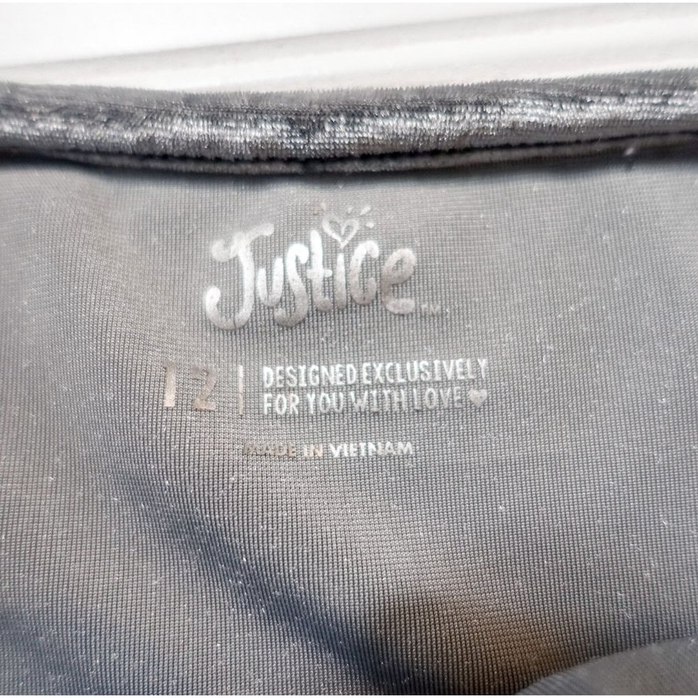 Justice Girls Size 12 Gray Scoop Neck Velvet Cami Tank Top - Picture 3 of 4